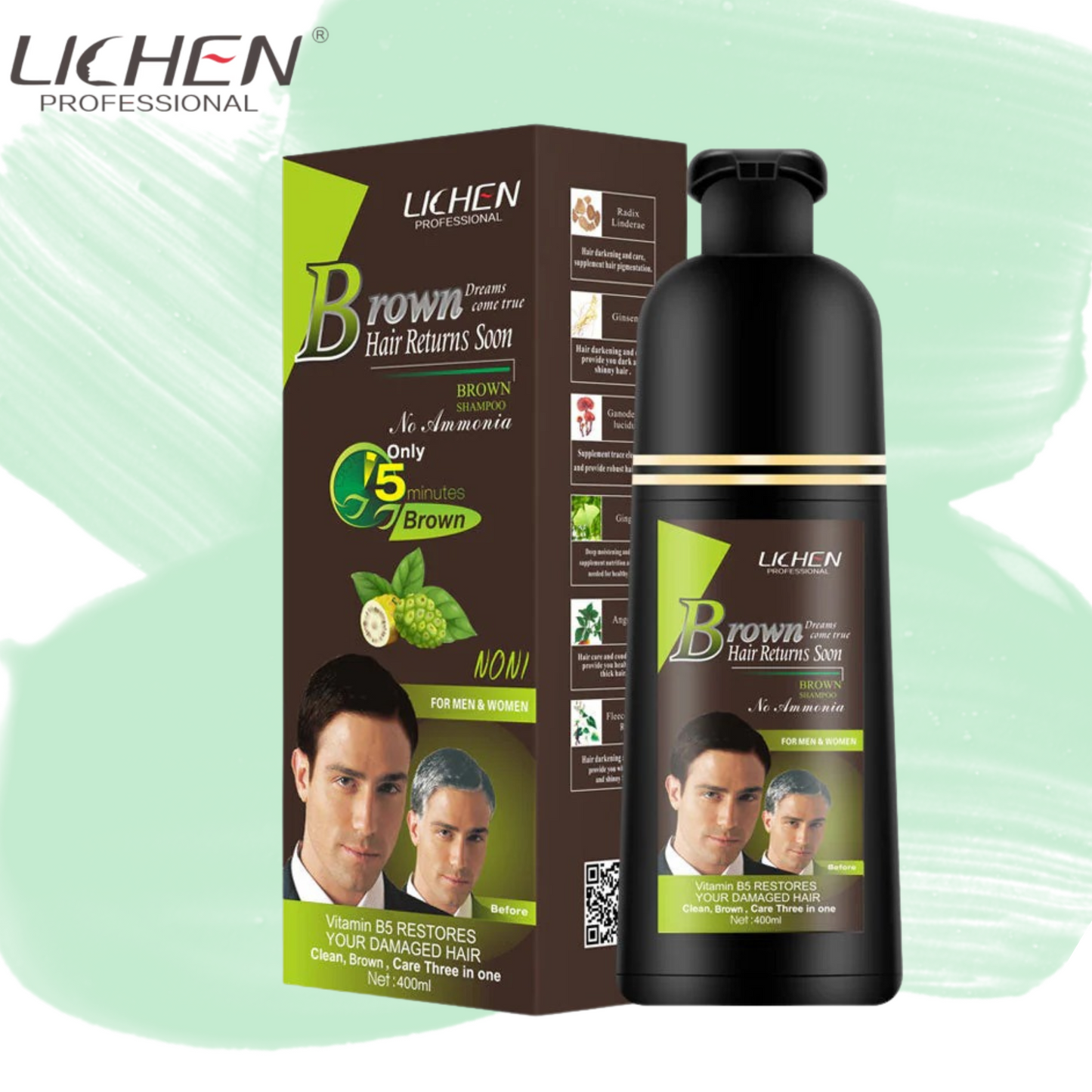 Lichen hair color shampoo (pump)