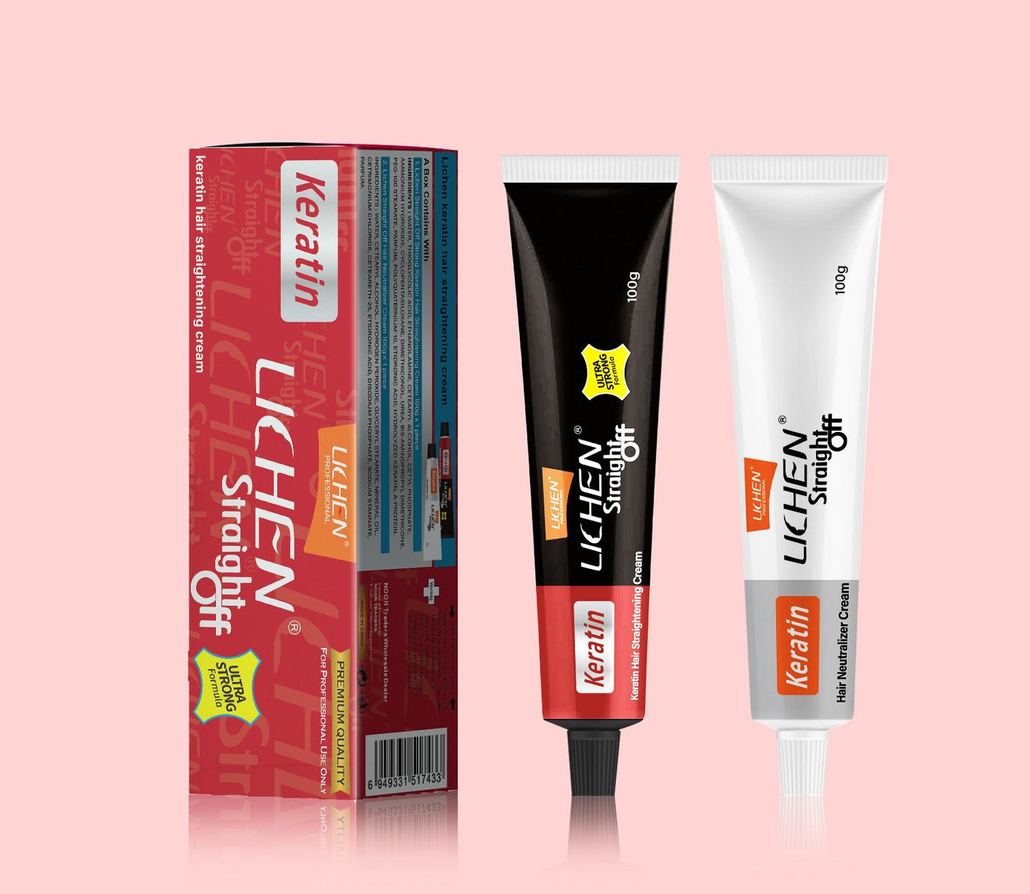 Lichen Keratin Hair Straightening Cream (Straight Off)