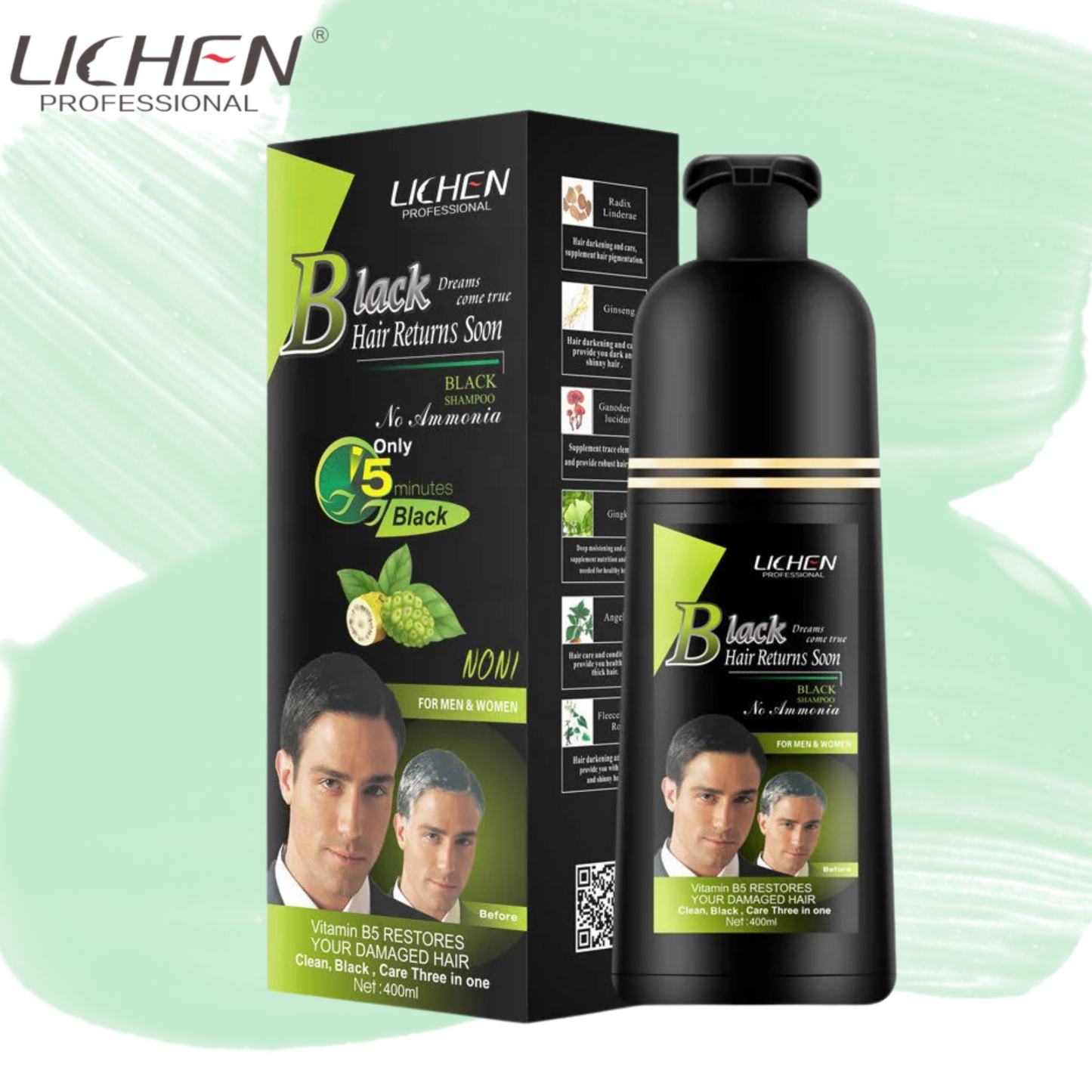 Lichen hair color shampoo (pump)