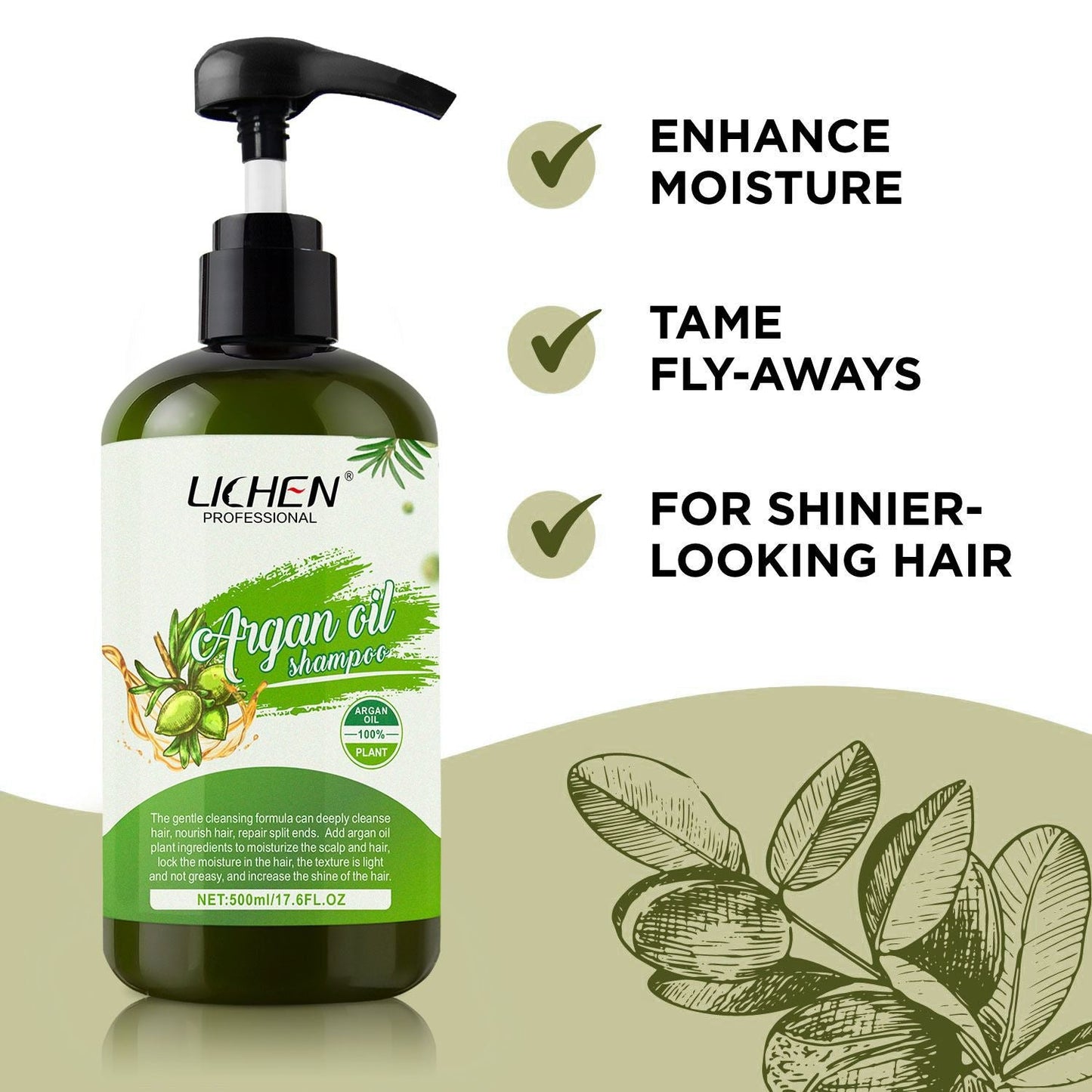 Lichen Argan Oil Shampoo | Argan Shampoo (500ml)
